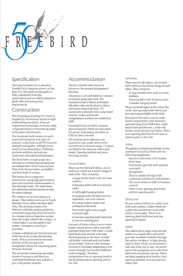 Northshore Freebird 50 Brochure