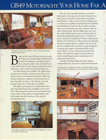 Grand Banks 49 Classic & Motoryacht Brochure