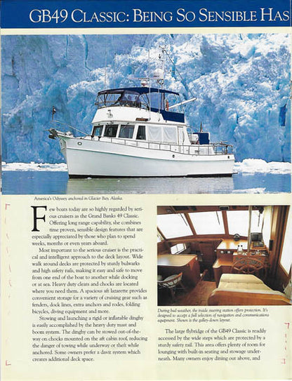 Grand Banks 49 Classic & Motoryacht Brochure