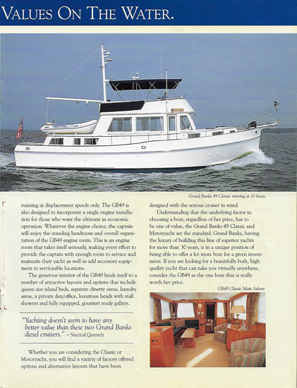 Grand Banks 49 Classic & Motoryacht Brochure