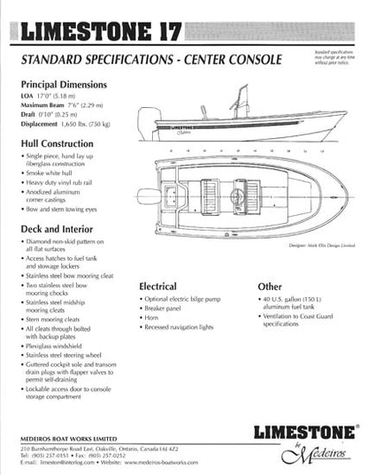 Medeiros Limestone 17 Center Console Brochure