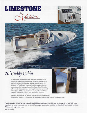 Medeiros Limestone 20 Cuddy Cabin Brochure