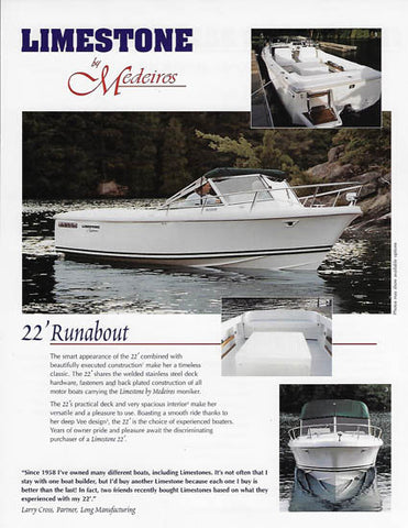 Medeiros Limestone 22 Runabout Brochure