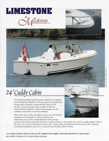 Medeiros Limestone 24 Cuddy Cabin Brochure