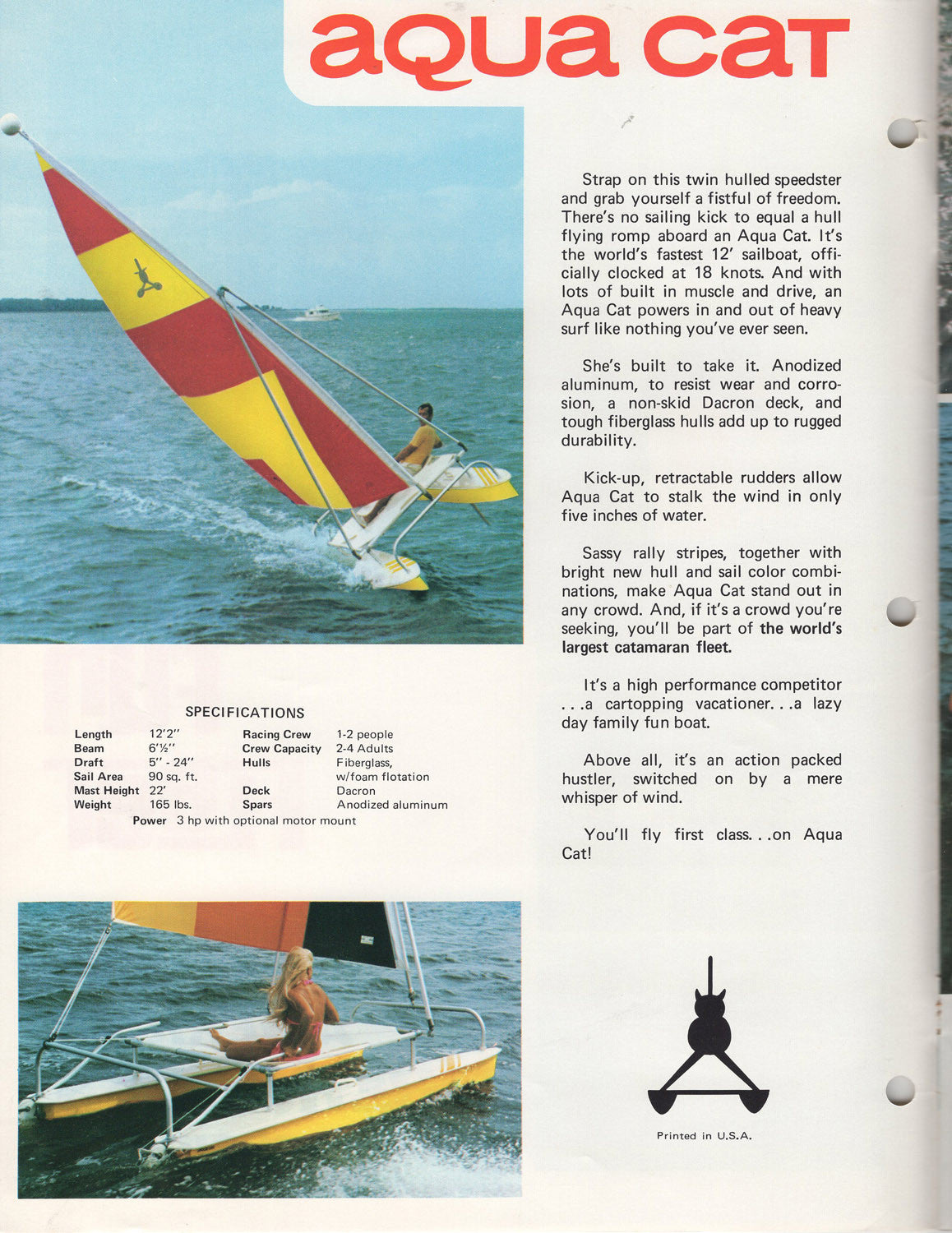 American Fiberglass 1972 Sailboat Brochure