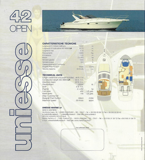 Uniesse 42 Open Brochure