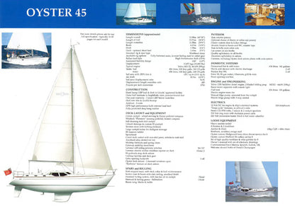 Oyster 1990s Specification Brochure