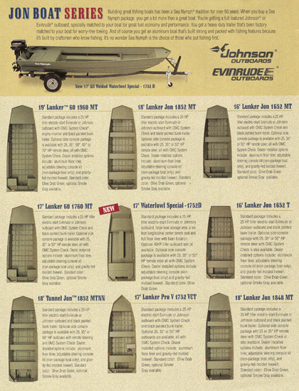 Sea Nymph 1998 Jon & Utility V Brochure