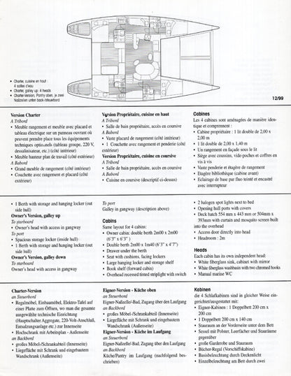 Lagoon 470 Specification Brochure