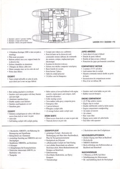 Lagoon 410 Specification Brochure