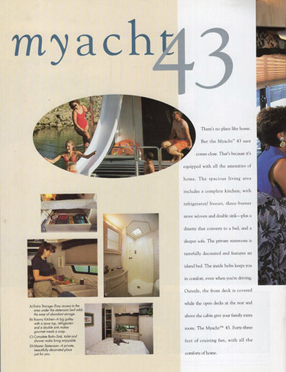 M Yacht 1999 Houseboat Brochure