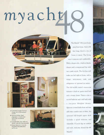 M Yacht 1997 Houseboat Brochure