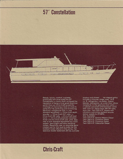 Chris Craft Constellation 57 Specification Brochure