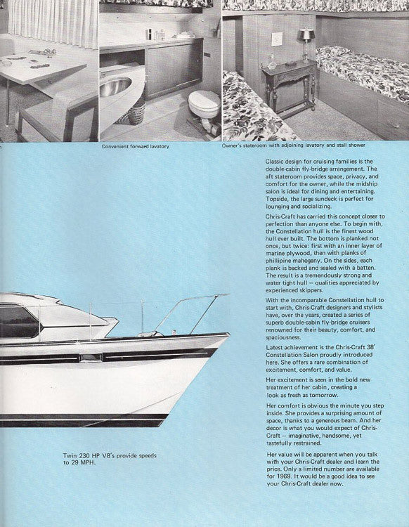 Chris Craft Constellation 38 Salon Brochure