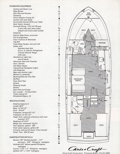 Chris Craft Constellation 38 Salon Brochure
