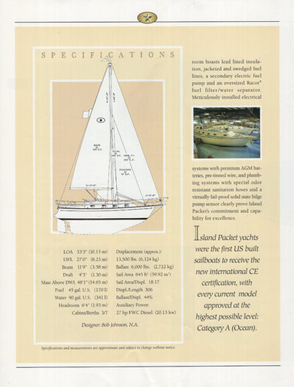 Island Packet 320 Brochure