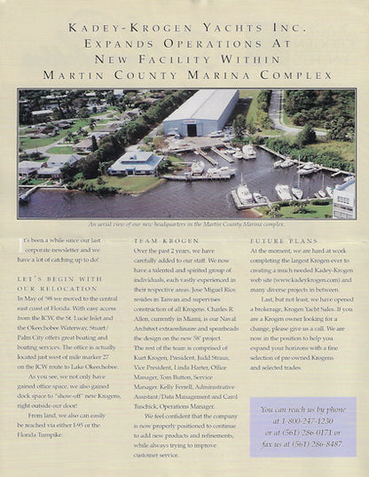 Kadey Krogen Newsletter - Spring 2000