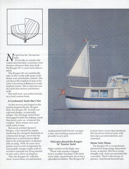 Krogen 54 Passagemaker Brochure