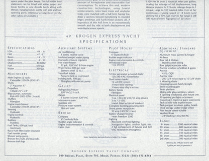 Krogen 49 Express Brochure
