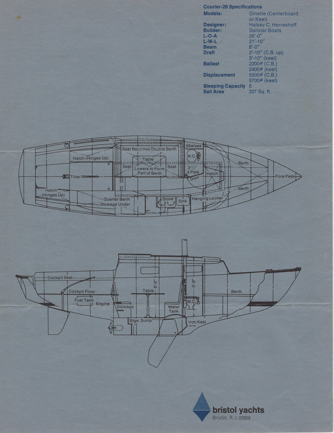 Bristol / Sailstar 26 Courier Brochure