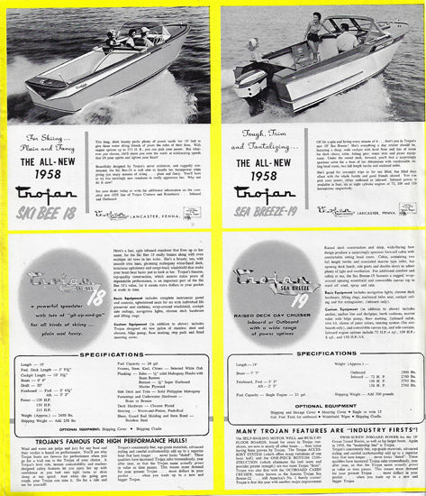 Trojan 1958 Brochure