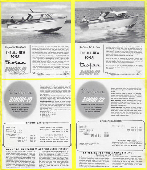 Trojan 1958 Brochure