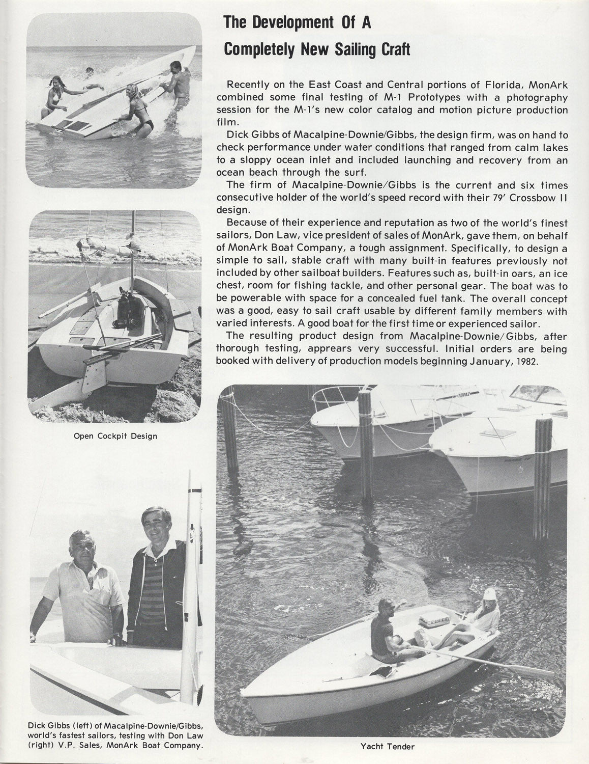Monark M-1 Sailboat Brochure