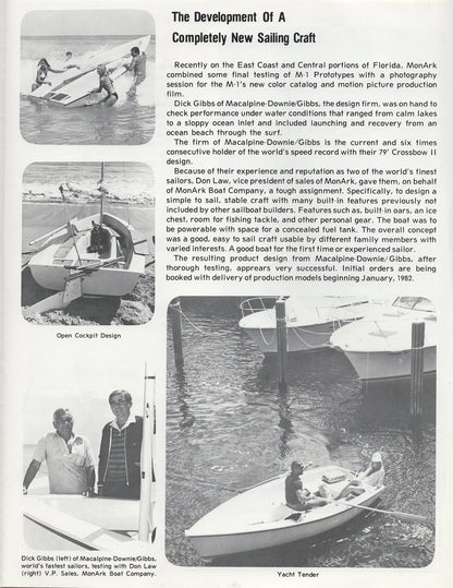 Monark M-1 Sailboat Brochure
