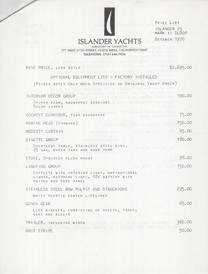 Islander 23 Brochure