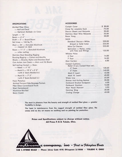Rebel 16 Brochure