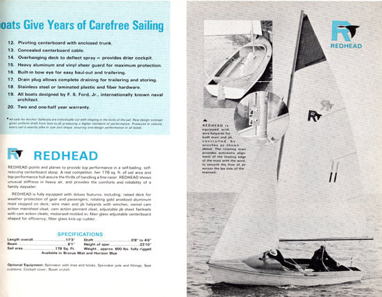 MFG 1966 Anchor Sailboat Brochure