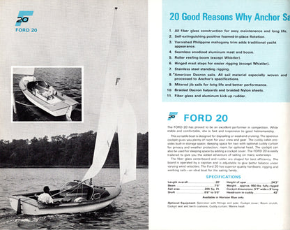 MFG 1966 Anchor Sailboat Brochure