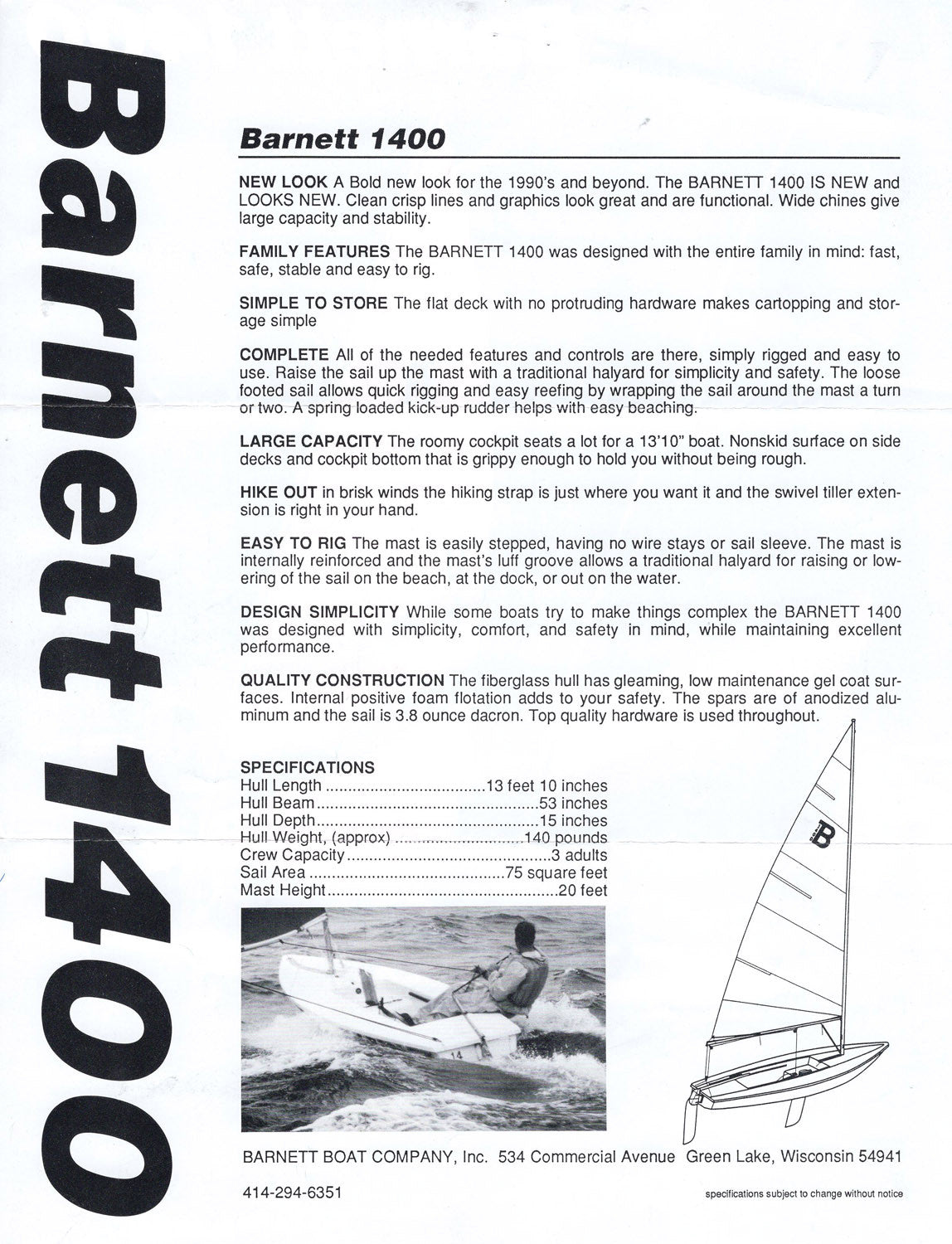 Barnett 1400 Brochure