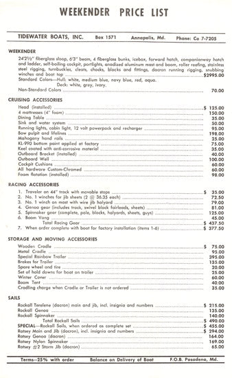 Weekender Brochure