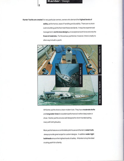 Kanter Sailboats Brochure
