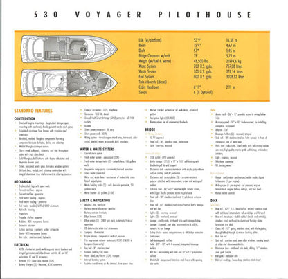 Carver 530 Voyager Pilothouse Specification Brochure