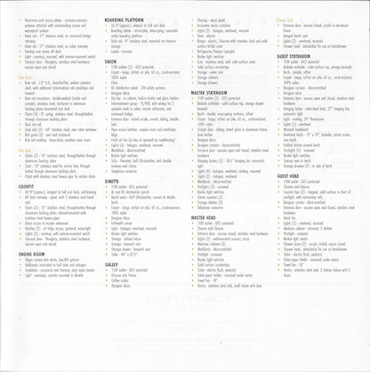 Carver 404 Cockpit Motor Yacht Specification Brochure (2001)