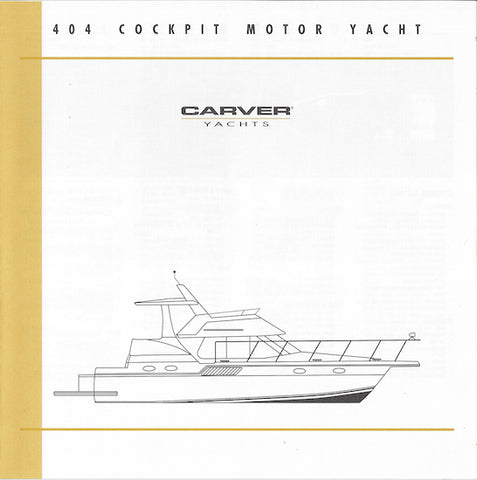 Carver 404 Cockpit Motor Yacht Specification Brochure (2001)
