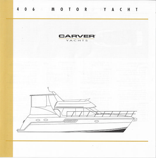 Carver 406 Motor Yacht Specification Brochure (2001)