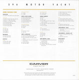 Carver 396 Motor Yacht Specification Brochure (2001)