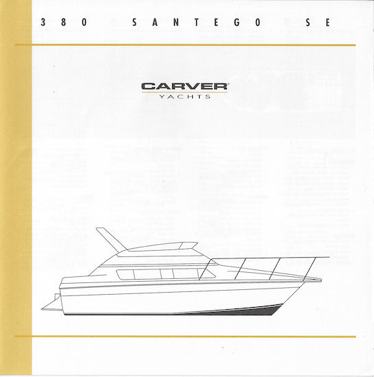 Carver 380 Santego SE Specification Brochure (2001)