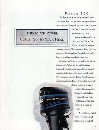 US Marine 1991 Force Outboard Brochure