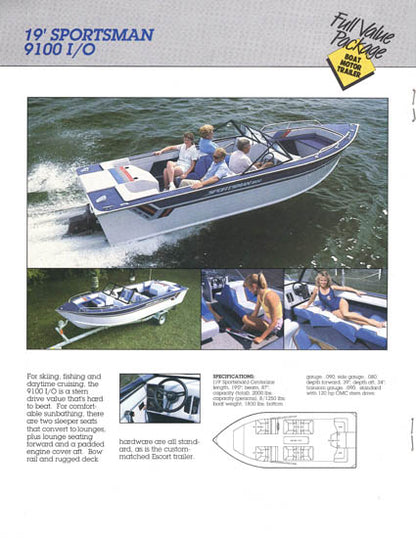 Blue Fin 1987 Brochure