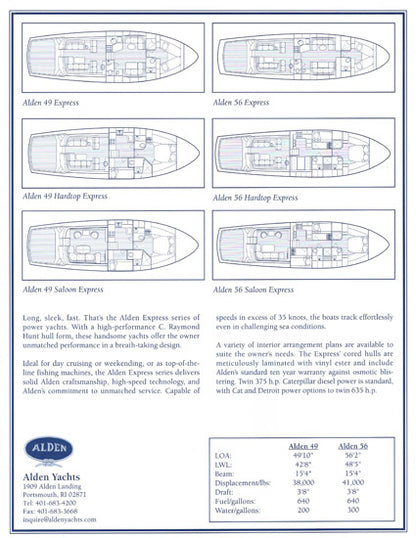 Alden 49 / 56 Express Brochure