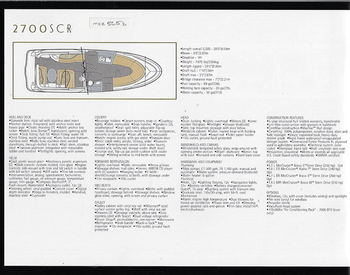 Maxum 2000 Sun Cruisers Brochure