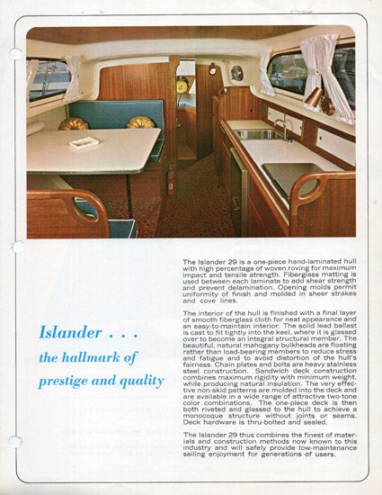Islander 29 Brochure