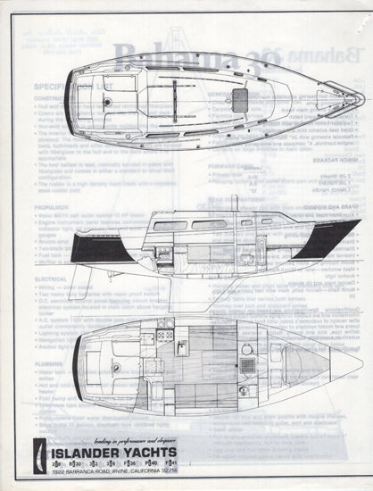 Islander Bahama 30 Specification Brochure