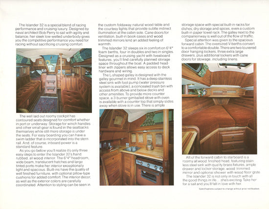 Islander 32 Mark II Brochure