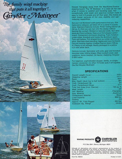 Chrysler 1972 Sailboat Brochure