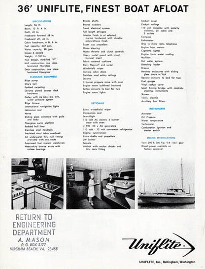 Uniflite 36 Cruiser Brochure
